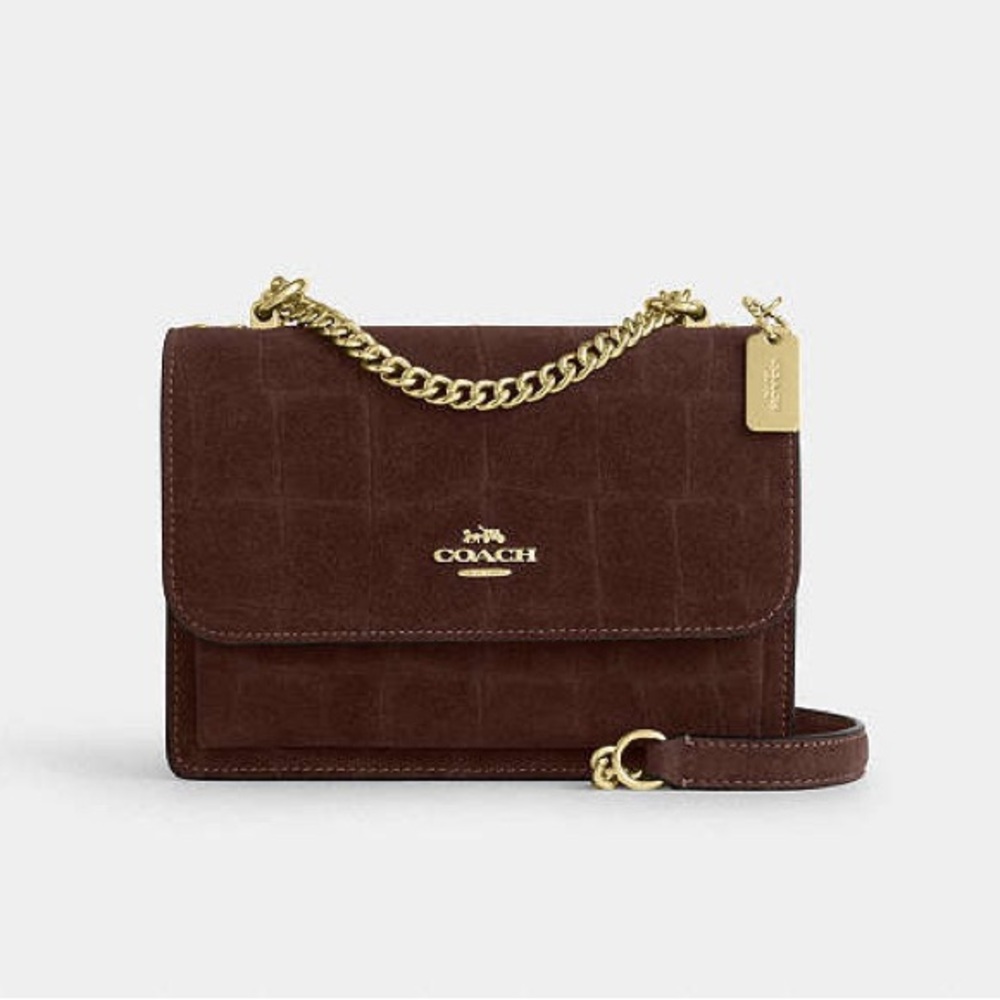 NWT COACH Mini Klare SuedeCrossbody‎ Bag